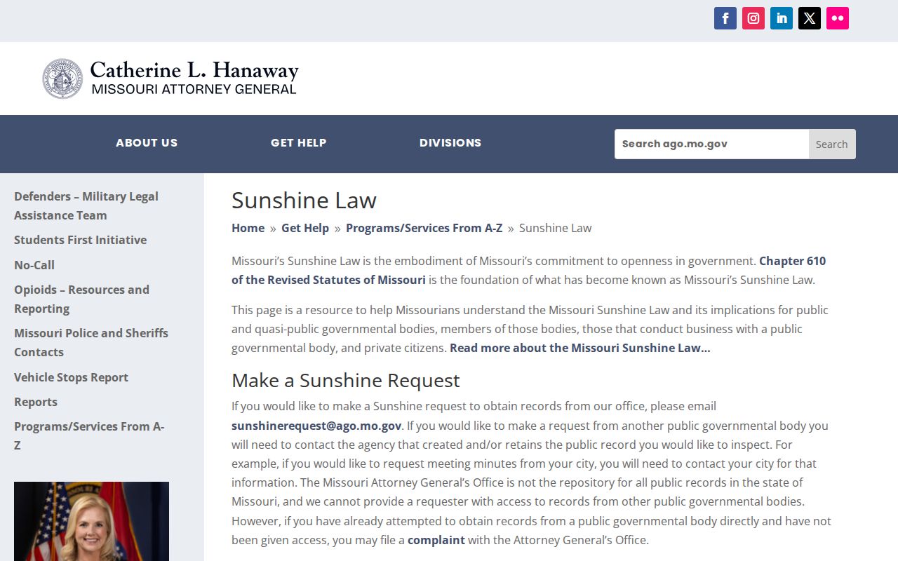 Bunker criminal record guidance for Reynolds County from the Missouri Attorney General